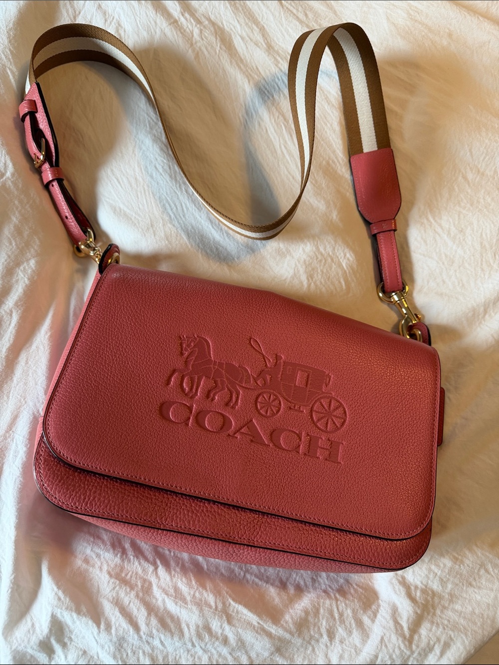 Coach Jes Messenger Pebble Leather Crossbody Messenger Bag - Picture 2 of 5